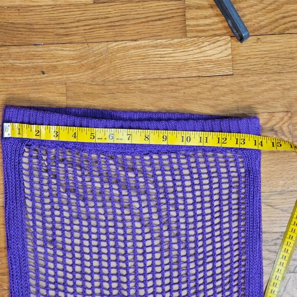 Woman's JLuxlabel NWT boho-chic purple/violet open knit 2 piece bathing suit S-M - Picture 9 of 13